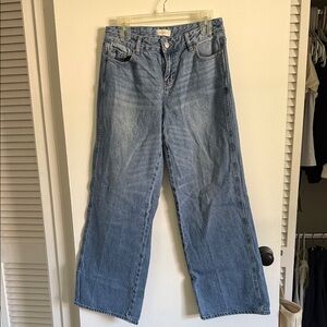 PacSun Women's Light Blue Wide Leg Low-Rise Jeans